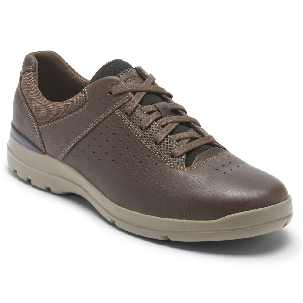 Rockport Mens Sneakers Dark Grey - City Edge Plain Toe U Bal - UK 760-FIXMUK